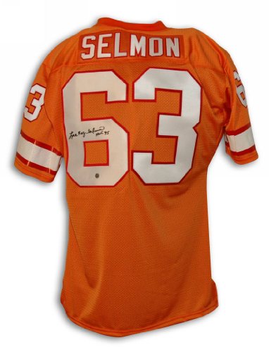 Autographed Lee Roy Selmon Tampa Bay Buccaneers Throwback Jersey Inscribed HOF 95