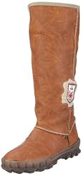 Rieker Fenja Y2453-24, Damen Stiefel, Braun (brandy/beige 24), EU 38