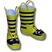 Children's Happy Bee Rain Boots ~ bumblebee galoshes Image