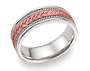 14K Rose Gold Braided Wedding Band Ring