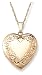 14k Gold Filled Engraved Heart Locket, 18