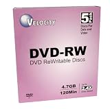  : Velocity DVD-RW 2.4X 4.7GB in Slim Case (5-Pak)