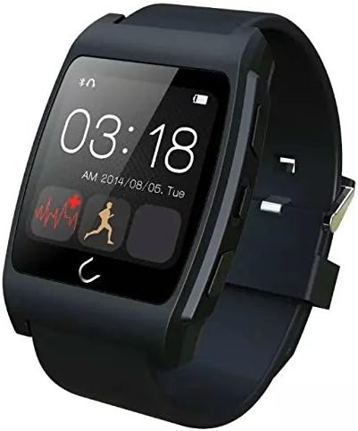 SHLDEAL UX Heart Rate Monitoring Bluetooth Smart Watch Android Smart WristWatches Phone Mate Sports U Watch with Pedometer Gravity Sensor Suitable for iPhone 4/4S/5/5C/5S Samsung S2/S3/S4/Note2 /Note3 Smart Phones (Black)