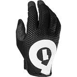 SixSixOne Raji Adult Off-Road Cycling MTB Gloves w/ Free B&F Heart Sticker Bundle - Black
