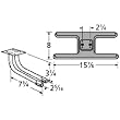 H-Shaped Twin Cast Iron Burner L-Shaped Venturi