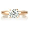 Serafina's Engagement Ring - Rose Gold Plated - Round Cut CZ 925 Sterling Silver, 1.25 Carat