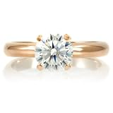 Serafina's Engagement Ring - Rose Gold Plated - Round Cut CZ 925 Sterling Silver, 1.25 Carat