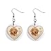 Golden Retriever Lab Heart Pet Lover Jewelry Button Earrings 12977540