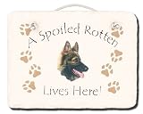 German Shepherd Spoiled Rotten Slate