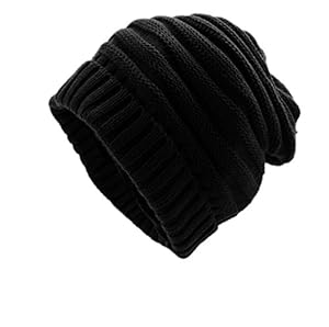 Unisex Trendy Warm Chunky Soft Stretch Cable Knit Slouchy Beanie Skully