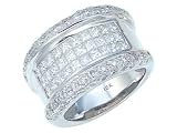 2.25 cts Invisible Set Band - Platinum, 18kt White or Yellow Gold LIFETIME WARRANTEE