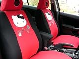6pcs Hello Kitty Universal Car Seat Cover... Red - With Free Gift of Non-slip Dash Grip Pad Mat