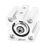 uxcell エアシリンダ アルミニウム材質 ニューマチックアクセサリー シングルロッド デュアルアクション