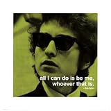 Bob Dylan Music Art Poster Print, 16x16 Fine Art Poster Print, 16x16
