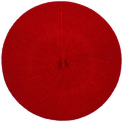 ZHENXIA Women &amp; Girls Wool Felt Autumn Winter Beret Hat Beanie Cap Perfermance Dancing Hats (Girl's(52-54CM), #4 Red)