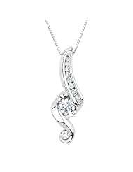 JUNO LUCINA 3/8ctw Diamond 14k White Gold Pendant