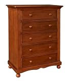 Westwood Design/Hart Meadowdale 5 Drawer Chest, Brown Chestnut
