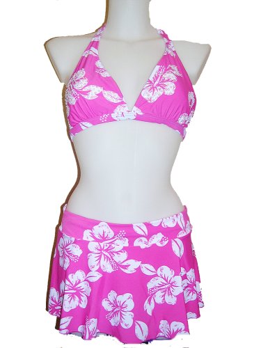 3pc Bikini Swimsuit Halter Cover-up Wrap