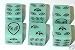 Set of Six Green Alien Invasion Dice Glow in the Dark