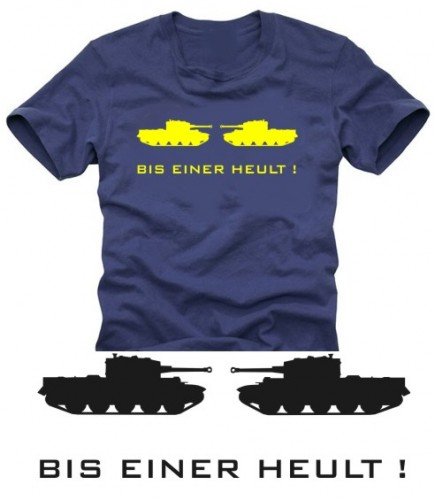 Bis einer heult T-Shirt dunkelblau / gelb