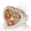 Silvertone MOM Heart Stretch Fashion Ring