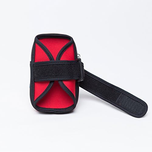 Gesanflower Cycling Running Sport Outdoor Arm Band Wrist Wallet Cell Phone Key Pouch Bag Travel Storage Bag Box for iPhone 6/6 Plus/6S/6S Plus Samsung Galaxy S6/S6 Edge (Red)