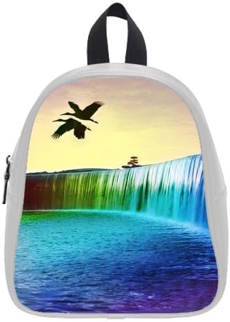 Beautiful Waterfall Hot Sale Black and White Kid's School Bag (Small)Backpack