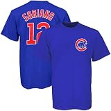 Majestic Chicago Cubs #12 Alfonso Soriano Royal Blue Youth Players T-shirt