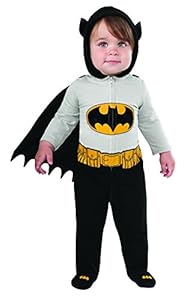 Rubie's Costume Baby's DC Comics Superhero Style Baby Batman Costume, Multi, 6-12 Months