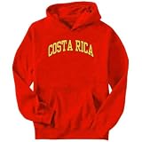 Costa Rica - Simple Countries Mens Hoodie (Red, Sizes X-Small - XXX-Large)