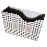 C-Line 48212 - 13-Pocket Expanding File, Nine Inch Expansion, Letter, Gray Plaid-CLI48212