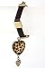 Leopard Print Heart Charm Bracelet Leather Strap Gold Tone