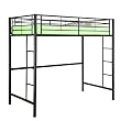 Walker Edison Sunset Metal Twin Loft/Bunk Bed, Black