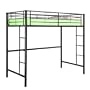 Walker Edison Sunset Metal Twin Loft/Bunk Bed, Black