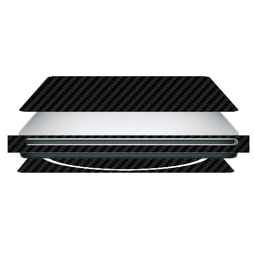 Skinomi TechSkin -Black Carbon Fiber FILM Shield for Apple MacBook SuperDrive
