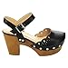 Beston CD46 Women's Platform Studded Hollow Up Chunky Heel Sandals