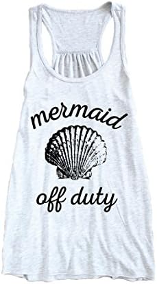 Mermaid Off Duty Mermaid Tank Women's Beach Tank Summer Top