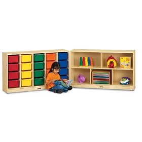 Jonti-Craft 4221JC E-Z Glide Fold-n-Lock with 20 Colored Trays, Natural