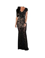 Sexy Floral Print Sheer Illusion Lace Evening Dress/Mini Dress 