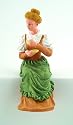 DOLLS HOUSE RESIN DOLL LADY SITTING HOLDING CUP 1/12TH