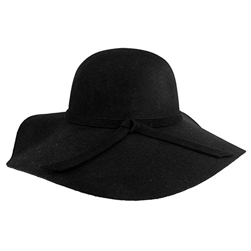 Vbiger Fedora Hat Floppy Hat Bowler Hat Wool Wide Brim Hat Vintage for Women