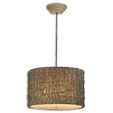 Uttermost 21105 Knotted Rattan -Light Hanging Shade, Chai Finish