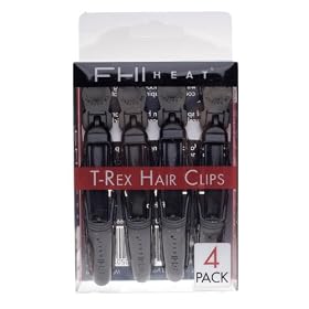 FHI HEAT T-REX HAIR CLIPS BLACK x 4 IN A PACK