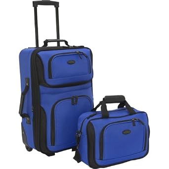 US Traveler Rio Two Piece Expandable Carryon Luggage Set