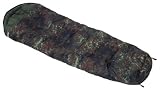 Mumienschlafsack, flecktarn, Füllung 350g/m² mit Kopfteil