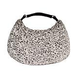 Bisadora Black & White Faux Fur Large Hobo