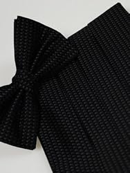Freedom "Black" Silk Woven Tuxedo Bowtie and Cummerbund Set