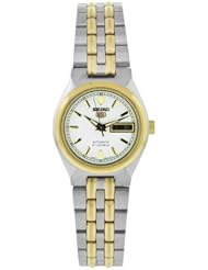 Seiko Womens SYM796K Two Tone Stainless Steel Analog with White Dial Watch