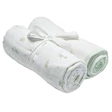 Muslin Swaddle Blanket Set in Sage and Yellow