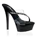 Pleaser Shoes WomenOs KISS-203 6 Heel Open Toe Mule Available in 3 Colors